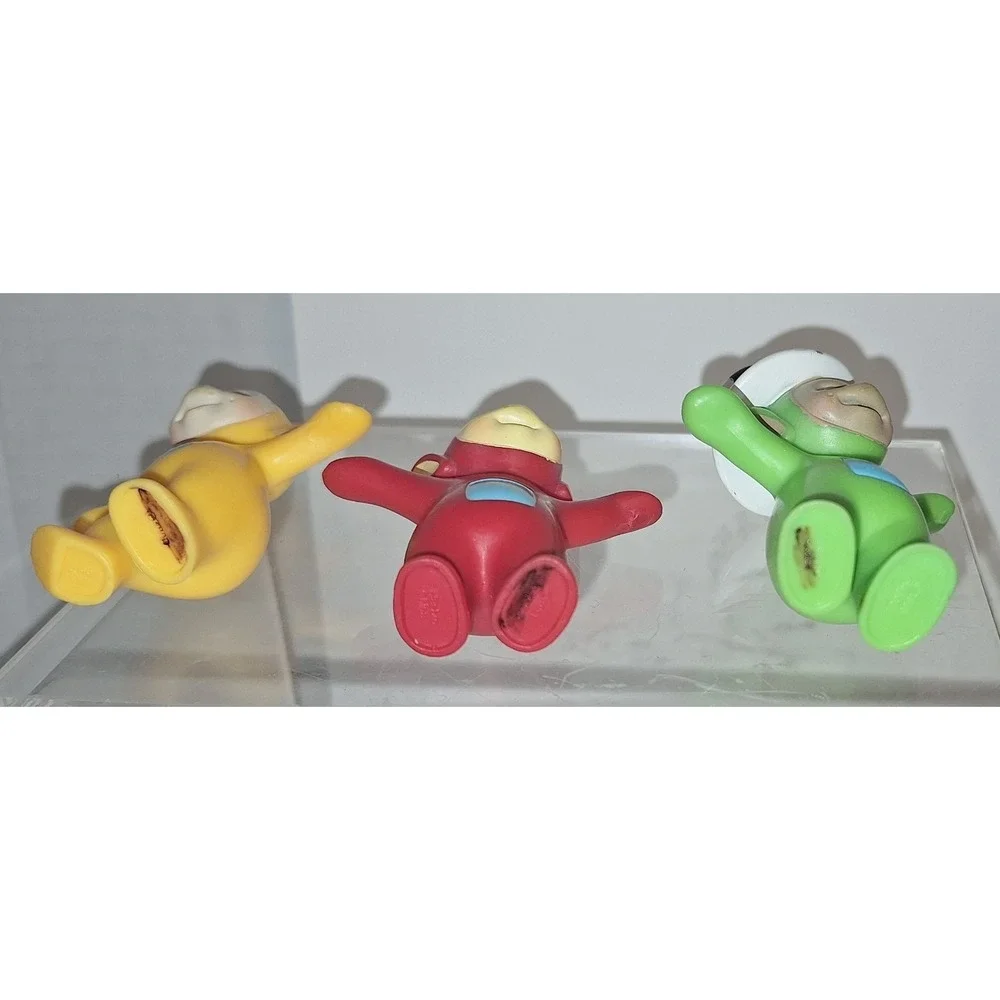 Lot Of 3 1998 Pvc Teletubbies Figures Green Red Yellow Vintage - Picture 6 of 6